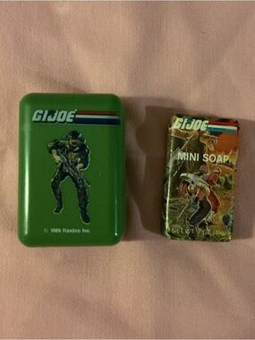1986 Vintage G. I. Joe Hasbro Travel Soap with Plastic Case. New, unused soap.
